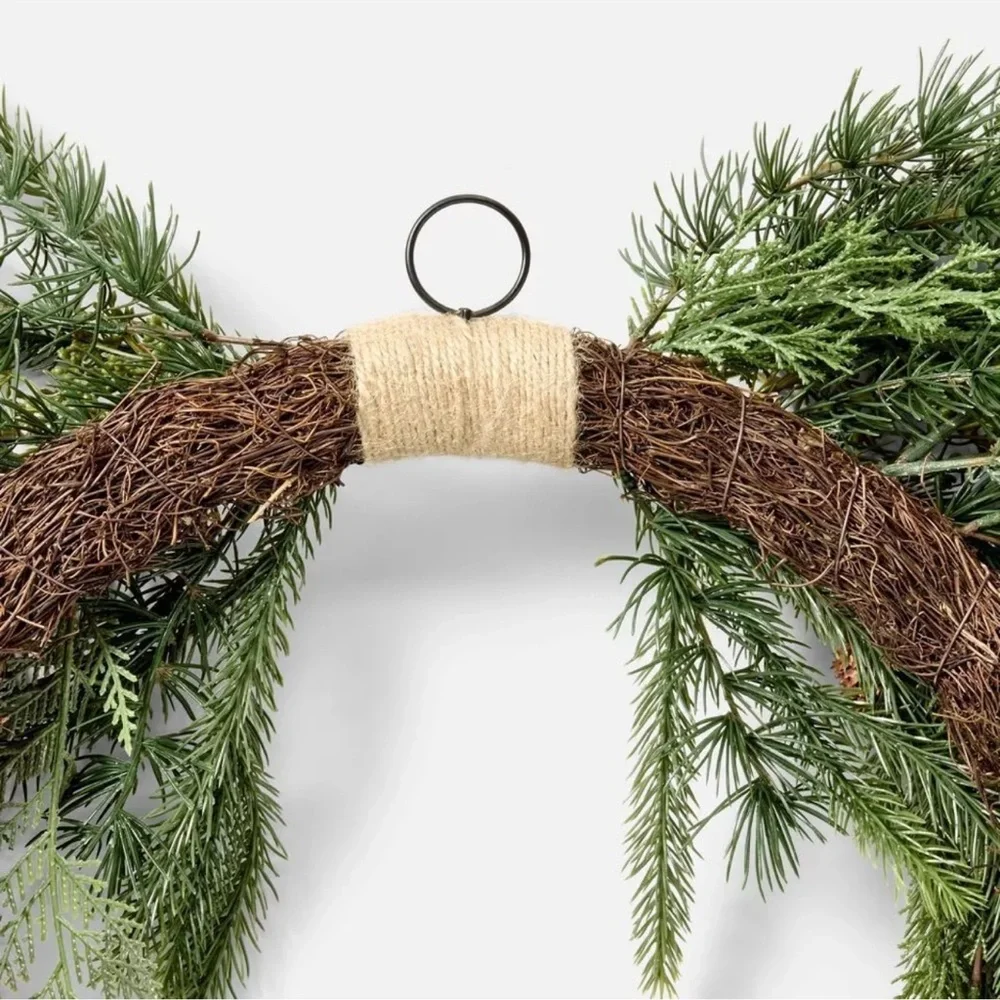 Draping Cedar Holiday Artificial Wreath - Threshold designed with Studio McGee